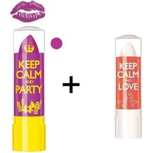 Rimmel Keep Clam and Lip Balm Duo 2 x 3,7 g - Violet Blush-Crystal Clear