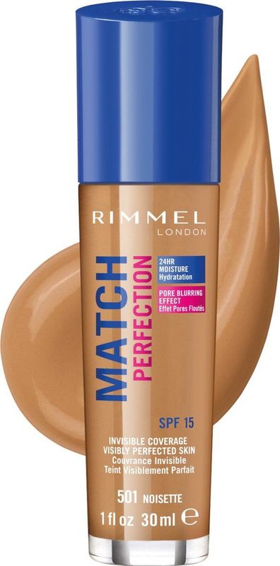 Rimmel London - Match Perfection - Foundation - 501 Noisette - SPF 20