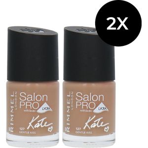 Rimmel Salon Pro Nagellak - 127 Gentle Kiss (set van 2)