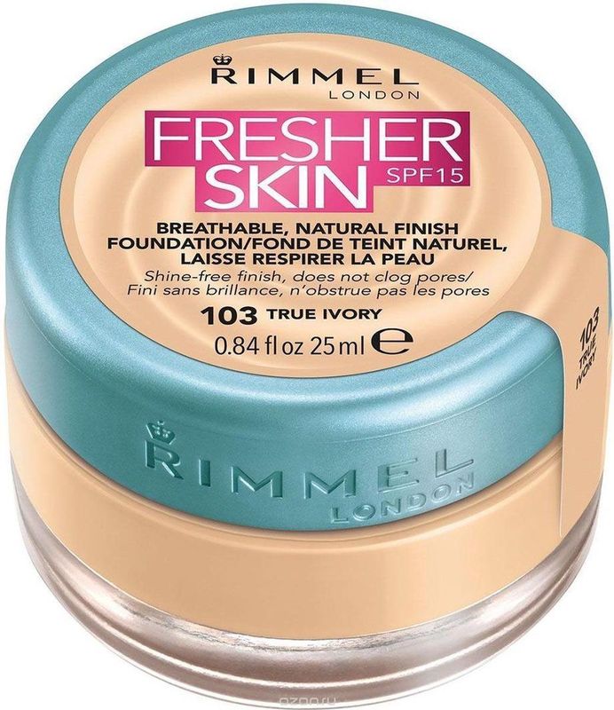 Rimmel - Fresher Skin - Foundation - 103 True Ivory - 25 ml - SPF 15