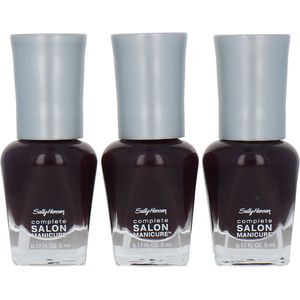 Sally Hansen Complete Salon Manicure Mini 3 x 5 ml Nagellak - 660 Pat On The Black (set van 3)