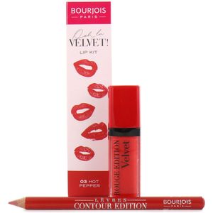 Bourjois Ooh La Velvet Lipstick & Lipliner - 03 Hot Pepper