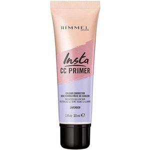 Rimmel Insta Colour Correcting Primer Lavender - Brighten Sallow Skin 30ml