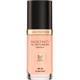 MAX FACTOR foundation voor gezicht Facefinity All Day Flawless 3in1 Foundation Spf20 30 Porcelain 30ml