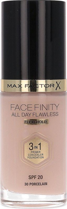 MAX FACTOR foundation voor gezicht Facefinity All Day Flawless 3in1 Foundation Spf20 30 Porcelain 30ml