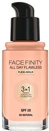 Max Factor Facefinity All Day Flawless 3-in-1 Liquid Foundation - 050 Natural