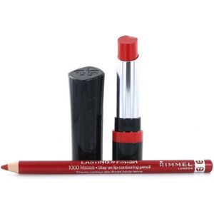Rimmel The Only 1 Lipstick - 500 Revolution Red (+ Lasting Finish Lipliner - 021 Red Dynamite)