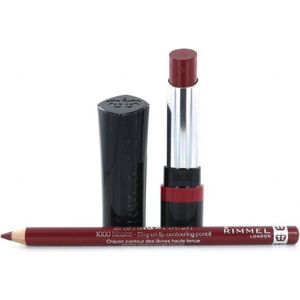 Rimmel The Only 1 Lipstick - 810 One-Of-A-Kind (+ Lasting Finish Lipliner - 063 Black Tulip)