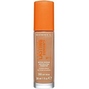 Rimmel Lasting Radiance Verhelderende Foundation SPF 25 Tint 200 Soft Beige 30 ml