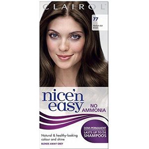 Clairol Nice'n Easy Haarkleuring, semi-permanent, zonder ammoniak, 77 Medium Ash Brown (middenbruin)