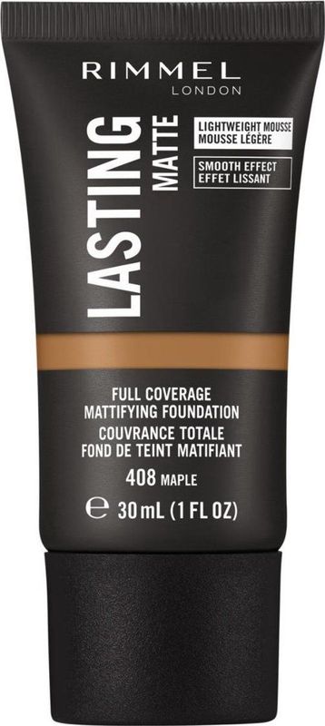 Rimmel London Lasting matte cocoa 408 foundation 30ml