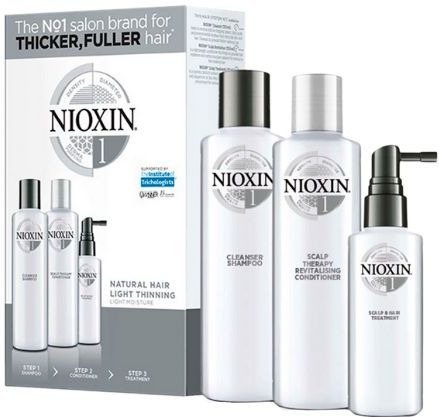 Nioxin - Trial Kit System 1 - Haarverzorging - 300 ml Shampoo - 300 ml Conditioner - 100 ml Behandeling