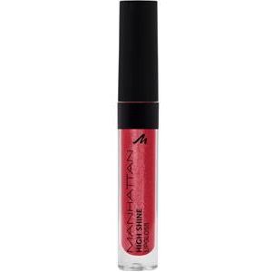 Manhattan High Shine lipgloss, glanzende lipgloss voor een intens glinsterende afwerking op de lippen, in de kleur 280
