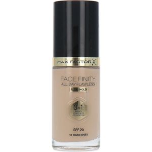 Max Factor Facefinity All Day Flawless 3 in 1 Flexi Hold Foundation - 44 Warm Ivory