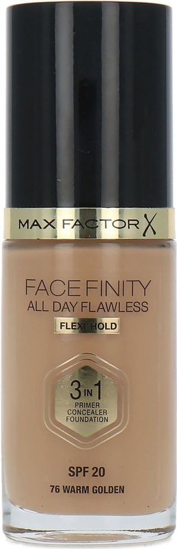 Max Factor Facefinity All Day Flawless 3 in 1 Foundation SPF 20 W76 Warm Golden 30 ml