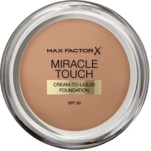 Max Factor Miracle Touch Foundation - 085 Caramel, New and Improved Formula, SPF 30 en hyaluronzuur