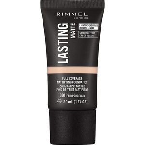 Rimmel London Lasting Matte Foundation 30 ml (Verschillende Tinten) - 001 Fair Porcelain