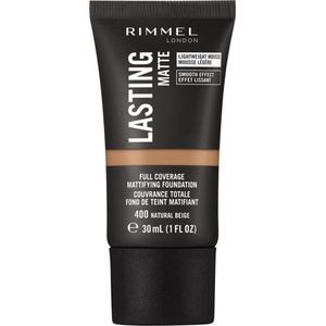 Rimmel Lasting Matte Matterende Make-up Tint 400 Natural Beige 30 ml