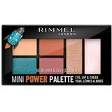 Rimmel Oogschaduw Mini Power Palette 4-in-1 Ultra Pigmented 004 Pioneer 7g 6,8 g - Vegan Palette voor Onderweg