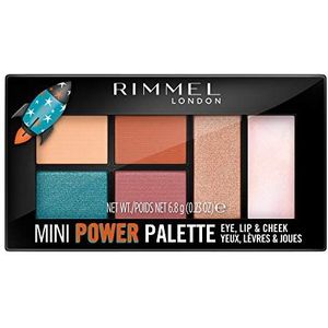 Rimmel Oogschaduw Mini Power Palette 4-in-1 Ultra Pigmented 004 Pioneer 7g 6,8 g - Vegan Palette voor Onderweg