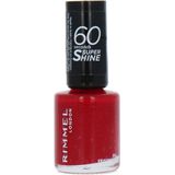 Rimmel - 60 Seconds Super Shine - Nagellak - Tint 313 Feisty Red - 8 ml
