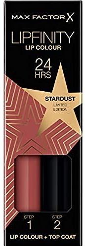 Max Factor Lipfinity Lip Colour Rising Stars Collection, 82 Stardust, langanhaltender Lippenstift + feuchtigkeitsspendender Top Coat, bis zu 24h Halt, mit präzisem Applikator, 2.3 ml + 1.9 g
