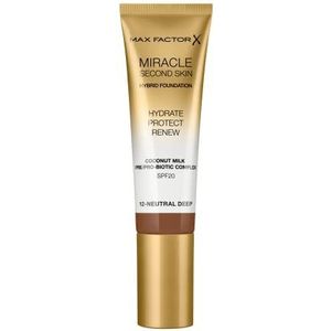 Max Factor Miracle Second Skin Hydraterende Crème Make-up  SPF 20 Tint  12 Neutral Deep 30 ml