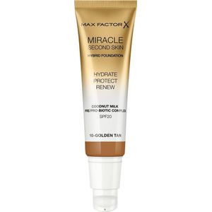 Max Factor - Miracle Second Skin Foundation 30 ml Nr. 10 - Golden Tan