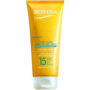 Biotherm Fluide Solaire Wet or Dry Skin Zonnefluïde - SPF 15 - Zonnebrand - 200 ml