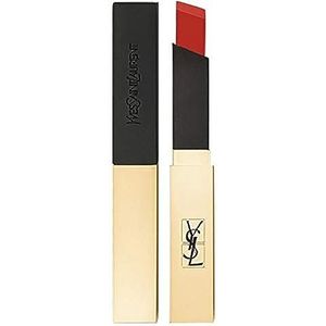 Yves Saint Laurent Rouge Pur Couture The Slim dunne matte lippenstift met leatherlook Tint 27 Conflicting Crimson 2,2 gr