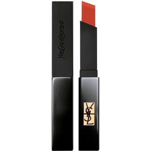 Yves Saint Laurent Rouge Pur Couture The Slim Velvet Radical dunne matte lippenstift met leatherlook Tint 28 2.2 g