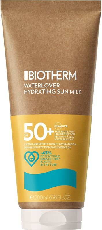 Biotherm Waterlover Hydrating Sun Milk SPF 50+ Zonnecrème, 200 ml