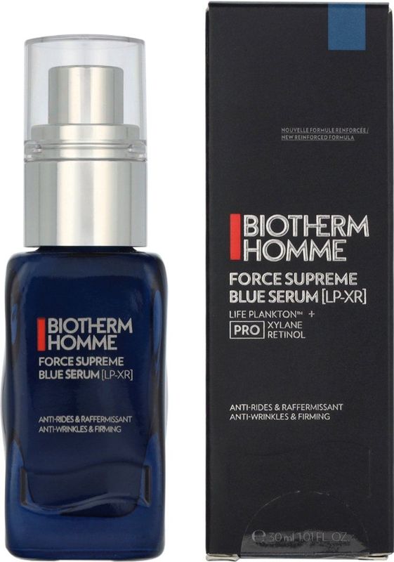 Biotherm Homme Force Supreme Blue Serum, revitalisierendes Anti Aging Gesichtsserum für die tägliche Gesichtspflege, Power-Kur für Männer