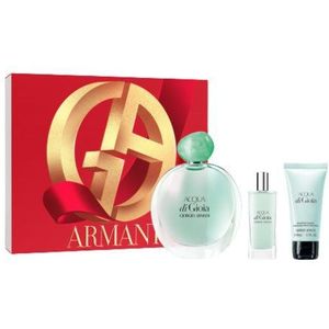 Armani Acqua di Gioia Giftset - 100 ml eau de parfum spray + 15 ml eau de parfum spray + 50 ml bodylotion - cadeauset voor dames