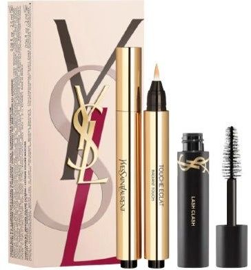 Yves Saint Laurent - Touche Eclat Stylo 02 & Mini Lash Clash Mascara - Zwart - Set