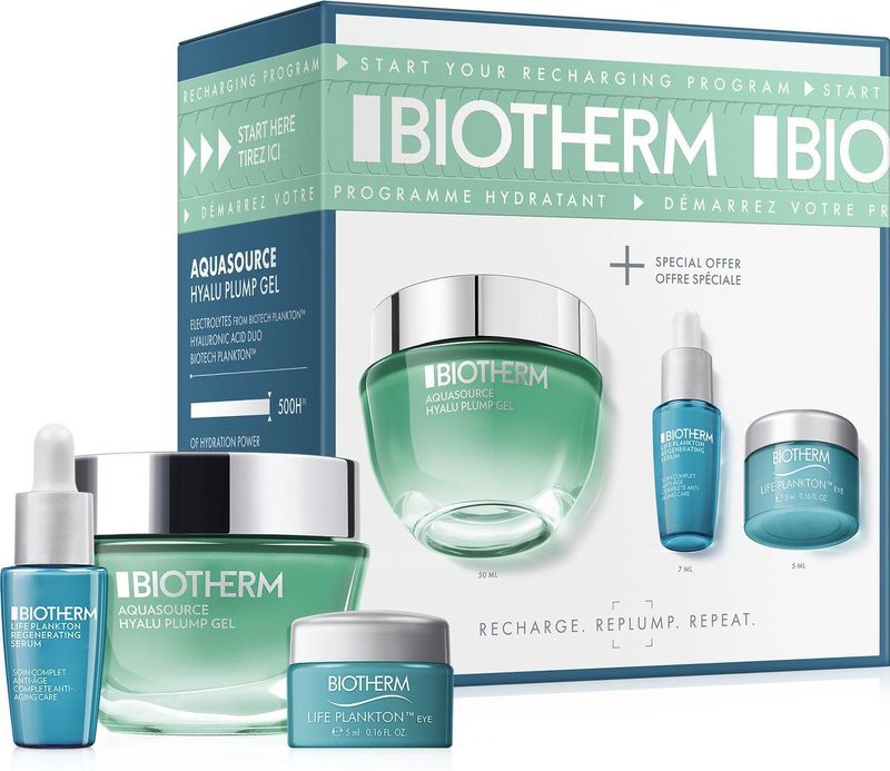 Biotherm - Aquasource Hyalu Plump Set - Gezichtsverzorging - 50ml Gel - 7ml Serum