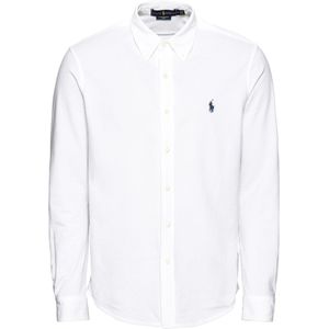 Ralph Lauren, Overhemden, Heren, Wit, XL, Katoen, Wit katoenen overhemd met knopen