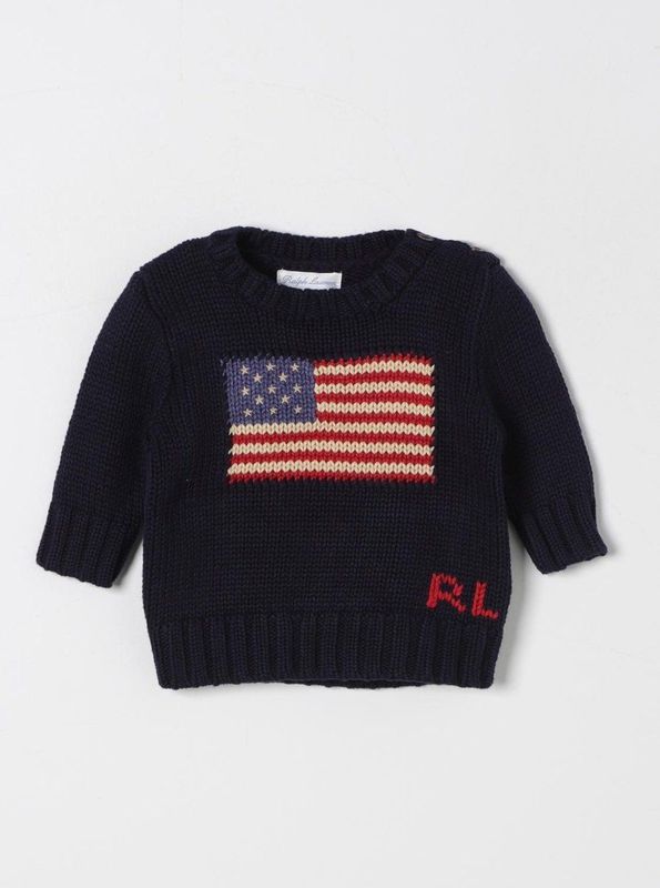 Polo Ralph Lauren - Blouse - Hunter Navy - Gebreid - Vlag