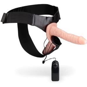 LOVE AND VIBES - Vibrating lifelike double strap on dildo