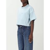 Cropped Boxy Pocket Tee - Gnawed Blue - T-shirt