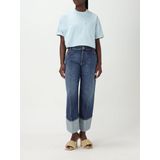Cropped Boxy Pocket Tee - Gnawed Blue - T-shirt