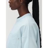 Cropped Boxy Pocket Tee - Gnawed Blue - T-shirt