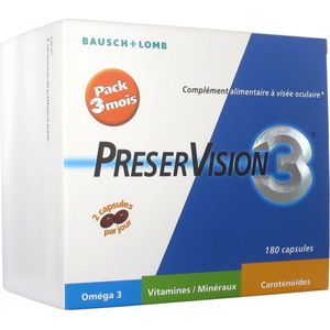 Bausch + Lomb PreserVision 3 Pack 3 Maanden 180 Capsules
