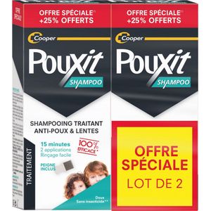 Pouxit Anti-Luizen en Neten Behandelingsshampoo Set van 2 x 250 ml