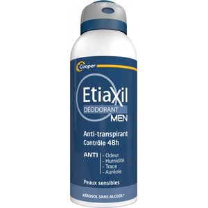 ETIAXIL - Antiperspirant Deodorant HEREN Matige transpiratie Oksels 48 uur controle Aerosol 150 Spray