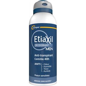 ETIAXIL - Déodorant Anti-transpirant - Homme - Transpiration Modérée - Aisselles - Contrôle 48h - Aérosol - 150 ml