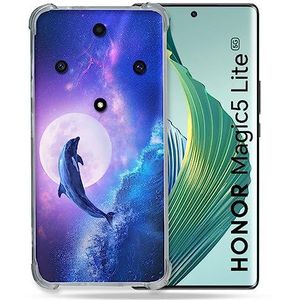 Cokitec Coque Renforcée pour Honor Magic 5 Lite Animal Dauphin Vague
