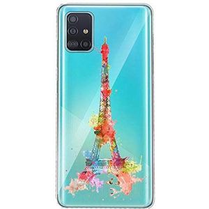 Transparante beschermhoes voor Huawei P40, Eiffeltoren, meerkleurig
