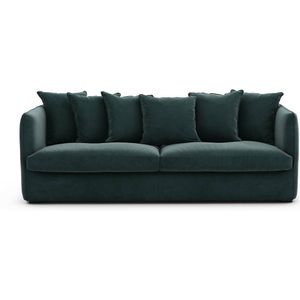 Bank in fluweel, Neo Chiquito AM.PM. Fluweel materiaal. Maten 4-zit. Groen kleur