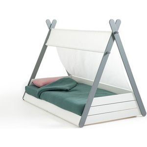 Kinderbed Tipi met lattenbodem SIFFROY LA REDOUTE INTERIEURS. Licht hout materiaal. Maten 90 x 190 cm. Wit kleur